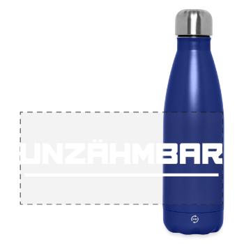 Indomptable - Gourde isotherme panoramique 500 ml - bleu foncé  - Devant