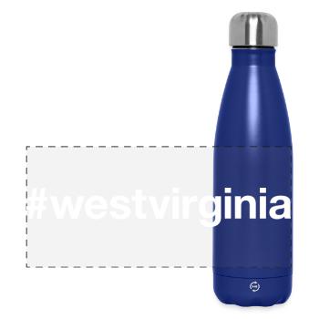 WEST VIRGINIA Hashtag - Panoramic Thermal Bottle 500 ml - dark blue  - Front