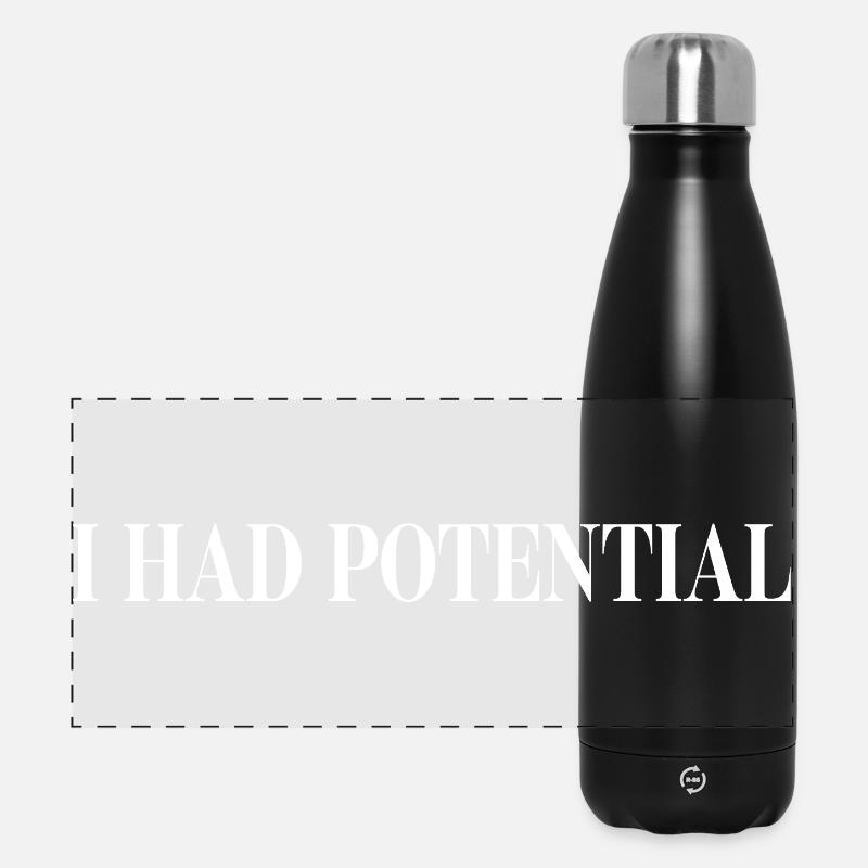 I Had Potential Funny Saying Sarcasm - Panoramic Thermal Bottle 500 ml - black