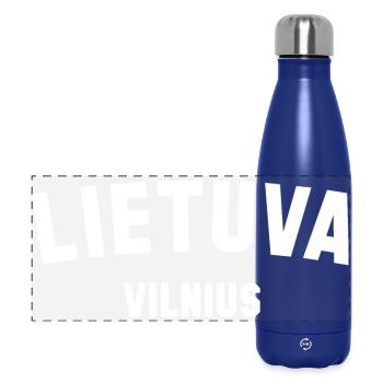 LITHUANIA Vilnius Lietuva Vilnius - Panoramic Thermal Bottle 500 ml - dark blue  - Front