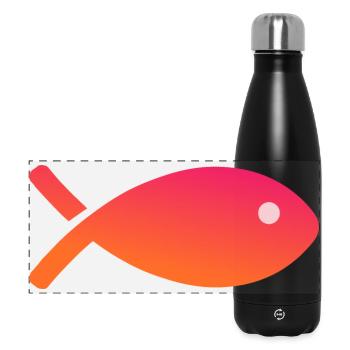 FISCH. APRILSCHERZ - Panorama Isolierflasche 500 ml - Schwarz - Vorne