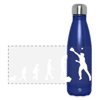 Evolution vom Baby zum Baseball Spieler / Sport - Panorama Isolierflasche 500 ml - Dunkelblau  - Vorne