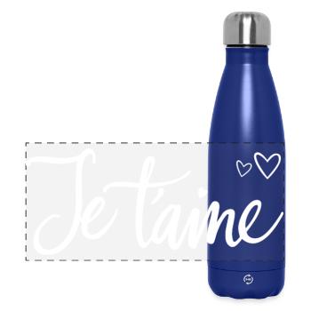 Ich liebe dich - Panorama Isolierflasche 500 ml - Dunkelblau  - Vorne