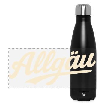 Allgäu Schriftzug Vintage - Panorama Isolierflasche 500 ml - Schwarz - Vorne