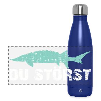 funny disturbing motif and saying - Panoramic Thermal Bottle 500 ml - dark blue  - Front