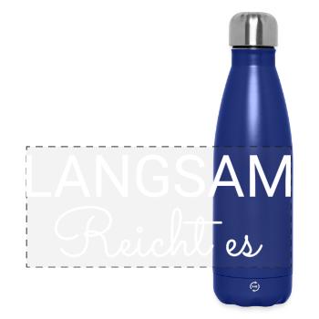 Langsam reicht es - Panorama Isolierflasche 500 ml - Dunkelblau  - Vorne
