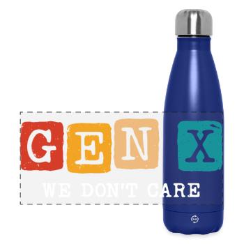 Génération X, on s’en fiche - Gourde isotherme panoramique 500 ml - bleu foncé  - Devant