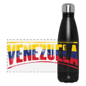 Venezuela in Tricolor Font - Panoramic Thermal Bottle 500 ml - black - Front