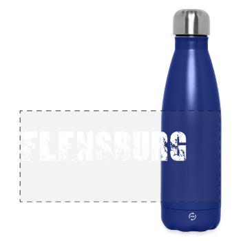Flensburg - Panorama Isolierflasche 500 ml - Dunkelblau  - Vorne