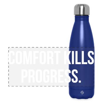 COMFORT KILLS PROGRESS. | Greyline Official - Panoramic Thermal Bottle 500 ml - dark blue  - Front