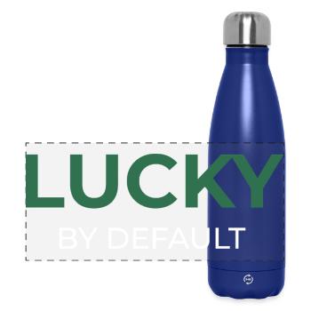 Lucky By Default - Panorama Isolierflasche 500 ml - Dunkelblau  - Vorne