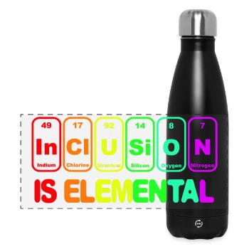 Inclusion is elementary # - Panoramic Thermal Bottle 500 ml - black - Front