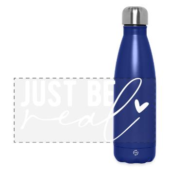 Just Be Real – Authenticity & Self-Confidence - Panoramic Thermal Bottle 500 ml - dark blue  - Front