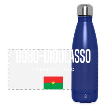 Bobo-Dioulasso, Burkina Faso - Panoramic Thermal Bottle 500 ml - dark blue  - Front