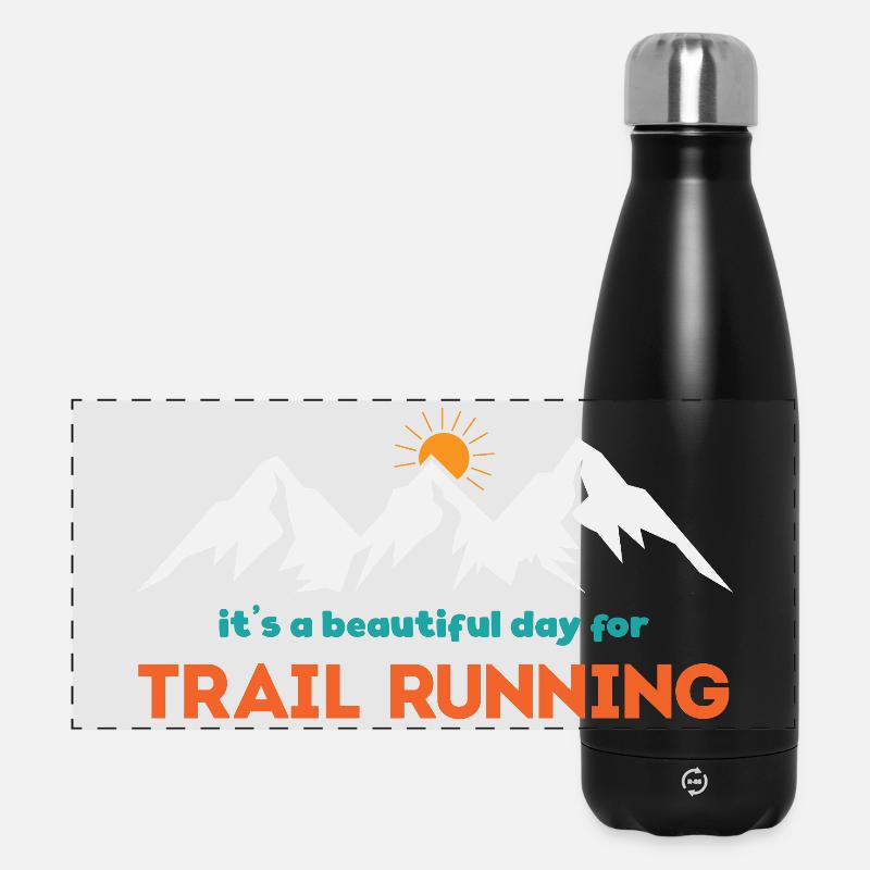 It's a Beautiful Day for Trail Running - Panoramic Thermal Bottle 500 ml - black