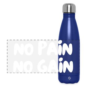 No pain no gain - Panoramic Thermal Bottle 500 ml - dark blue  - Front