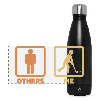 Field Hockey Stick Figures - Panoramic Thermal Bottle 500 ml - black - Front