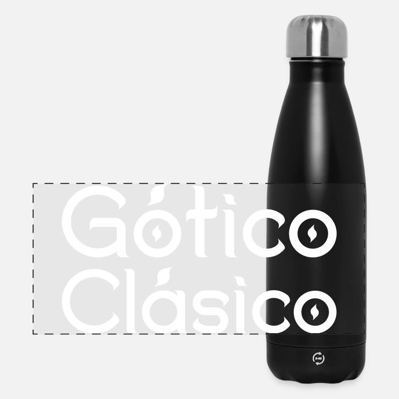 Klassische Gotik - Panorama Isolierflasche 500 ml - Schwarz