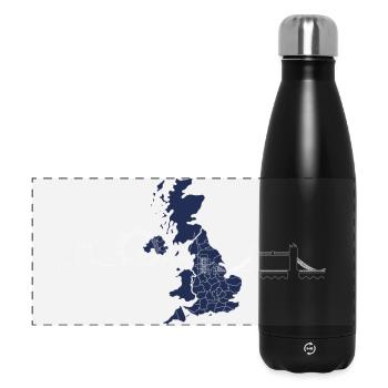 UK Landmarks Silhouette Nightscape - Panoramic Thermal Bottle 500 ml - black - Front
