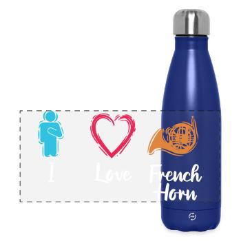 Ich liebe Waldhorn - Panorama Isolierflasche 500 ml - Dunkelblau  - Vorne