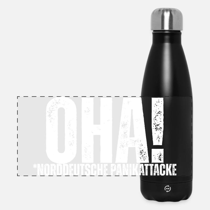 OHA! North German panic attack - Panoramic Thermal Bottle 500 ml - black
