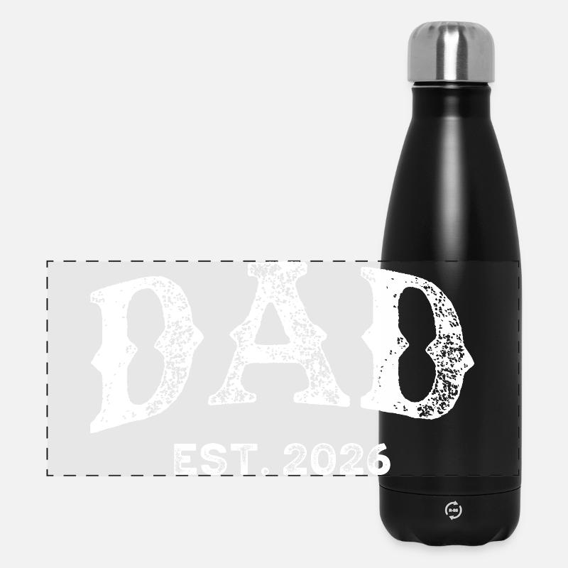 DAD Est. 2026 Logo  - Panorama Isolierflasche 500 ml - Schwarz