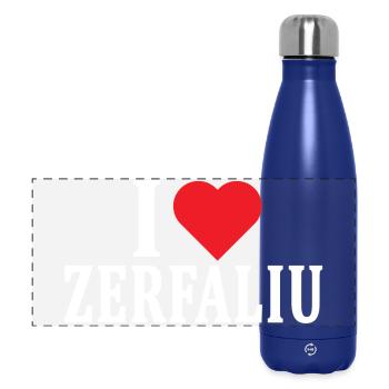 t-shirt Io amo Zerfaliu t-shirt Sardegna - Panoramic Thermal Bottle 500 ml - dark blue  - Front