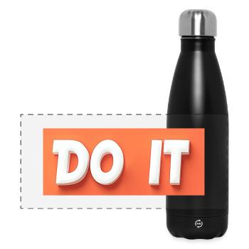 FAIS-LE! Personnalisable - Gourde isotherme panoramique 500 ml - noir - Devant