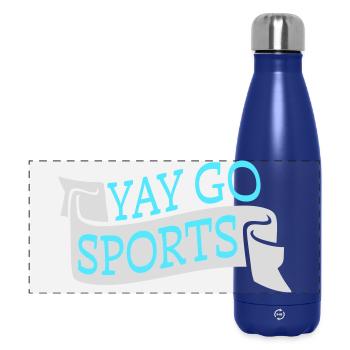 Yay Go Sports Sarkastisch Lustig Anti Sport Humor - Panorama Isolierflasche 500 ml - Dunkelblau  - Vorne