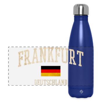 Frankfurt Germany Vintage Flag Tee - Panoramic Thermal Bottle 500 ml - dark blue  - Front