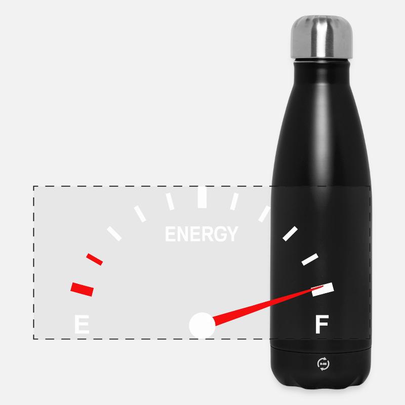 Lebendige Kraftstoffanzeige Abstraktes Design - Panorama Isolierflasche 500 ml - Schwarz