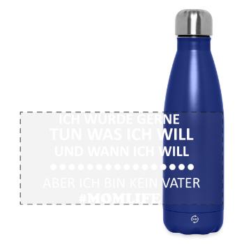 Je fais ce que je veux MomLife - Gourde isotherme panoramique 500 ml - bleu foncé  - Devant