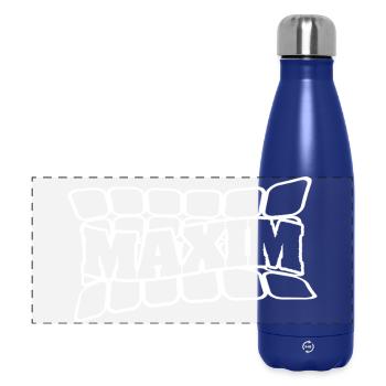 Nom : Maxim - Gourde isotherme panoramique 500 ml - bleu foncé  - Devant