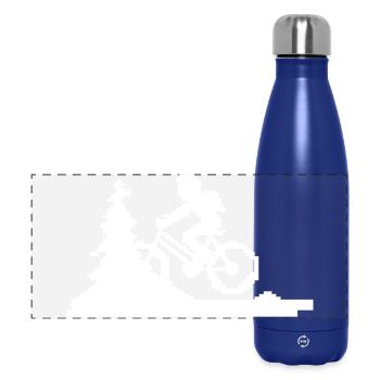 Mountainbike Pixel - Panorama Isolierflasche 500 ml - Dunkelblau  - Vorne