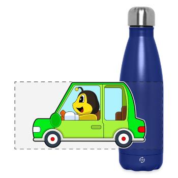 Biene Auto - Panorama Isolierflasche 500 ml - Dunkelblau  - Vorne
