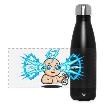 67 Six Seven Memes Funny Internet Trend - Panoramic Thermal Bottle 500 ml - black - Front