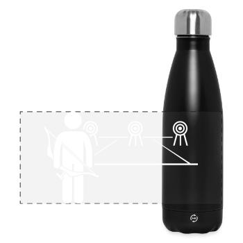 Bogenschießen - Panorama Isolierflasche 500 ml - Schwarz - Vorne