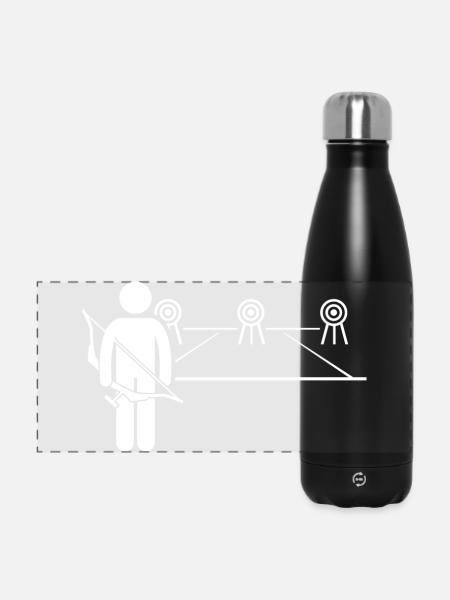 Bogenschießen - Panorama Isolierflasche 500 ml - Schwarz
