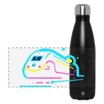 Zug Comic Look - Panorama Isolierflasche 500 ml - Schwarz - Vorne