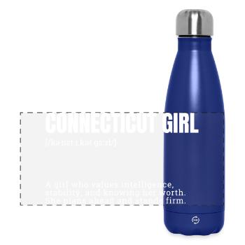 Connecticut Girl : intelligente et digne - Gourde isotherme panoramique 500 ml - bleu foncé  - Devant