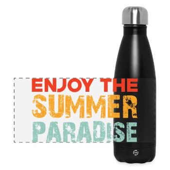 Profitez du paradis estival - Gourde isotherme panoramique 500 ml - noir - Devant
