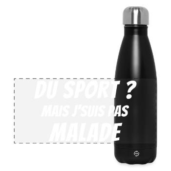 sport, sport humour, sportif du dimanche - Gourde isotherme panoramique 500 ml - noir - Devant