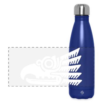 Weißer Stammesvogelkopf - Panorama Isolierflasche 500 ml - Dunkelblau  - Vorne