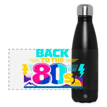 Back to the 80s Neon - Panoramic Thermal Bottle 500 ml - black - Front