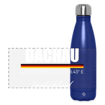 Dachau - Panorama Isolierflasche 500 ml - Dunkelblau  - Vorne