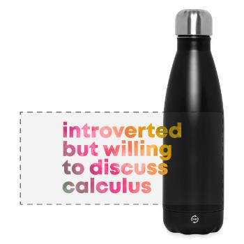 calcul - Gourde isotherme panoramique 500 ml - noir - Devant