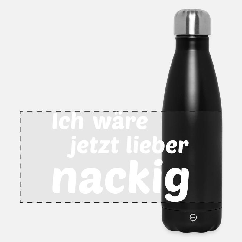 I'd rather be naked now - Panoramic Thermal Bottle 500 ml - black