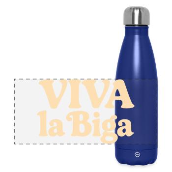Viva la Biga - Long live the pre-dough! - Panoramic Thermal Bottle 500 ml - dark blue  - Front