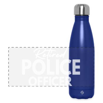 Retired Police Officer - Panoramic Thermal Bottle 500 ml - dark blue  - Front