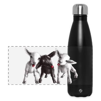 freche schafe - Panorama Isolierflasche 500 ml - Schwarz - Vorne